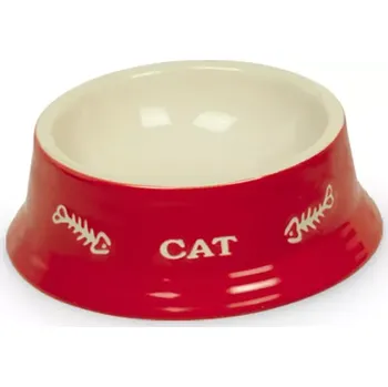 Miska pro psa Nobby Cat keramická miska 14 x 4,8 cm červená