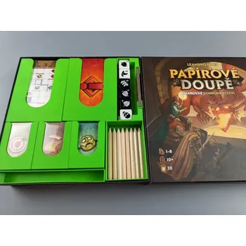 Příslušenství k deskovým hrám inserty.cz Insert: Papírové Doupě: Čmarovné dobrodružství + Nová dobrodružství (černý, 0086)