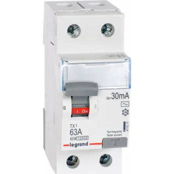 Proudový chránič Legrand Proudový chránič 2P 63A 0,03A typ AC P302 - 411511