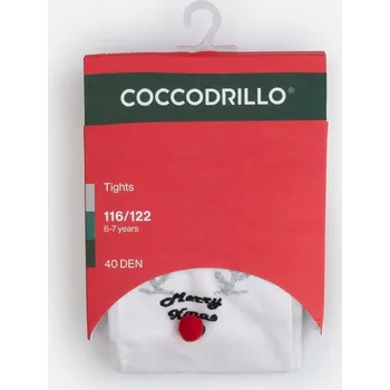 Dětské punčocháče Coccodrillo ZC5380303MER bílá 00X, vel. 104-110