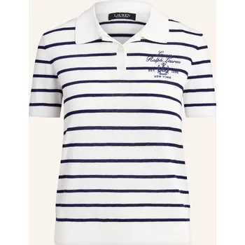 Dámský svetr Lauren Ralph Lauren Dámské Pletené Polo Tričko, bílá / tmavě...