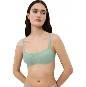 Dámské oblečení Triumph podprsenka bardotka, balkonetka zelená velikost 85C