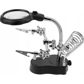 Páječka Třetí ruka s lupou Comet (Držák pro pájení s LED osvětlením a lupou)