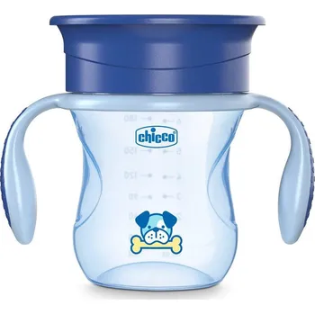 Chicco Hrneček Perfect 360 s držadly 200 ml, 12m+ Modrý