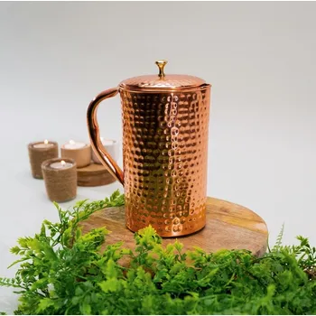 Čistý měděný kovaný džbán s víčkem ± 2 litry, 1ks