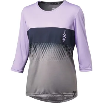 cyklistický dres IXS Women's Carve 1.0 3/4 jersey, lavender-graphite, 36 36