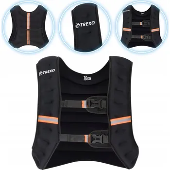 Pánská vesta Tréninková vesta se zátěží TREXO WV-10 10 kg černá, vysoká kvalita