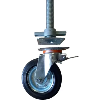 Stavební technika Lešení BEMA Pojezdové kolo pro lešení + stavěcí nožička lešení šroubovací 1m, set 4ks