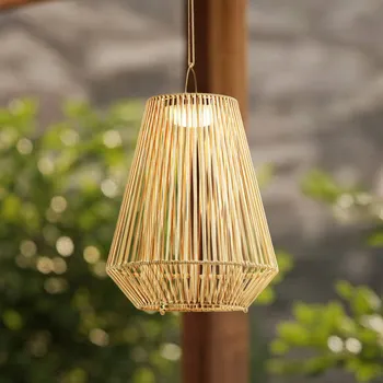 Venkovní osvětlení Lindby LED solární závěsná lampa Austas, béžová, Ø 32 cm, USB, IP54 - Držák – Ø 11,2 cm, výška 1,9 cm béžová, černá 1 x 2,7 W LED - Doprava zdarma