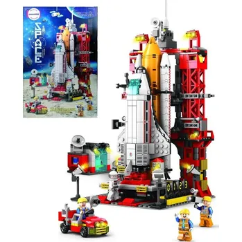 ostatní stavebnice Mamido Stavebnice vesmírná raketa 1059 dílků Space Exploration s odpalovací rampou MT1131
