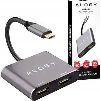 USB hub USB Hub Alogy Adapter Hub 4w1 USB-C 81993 se 4 porty