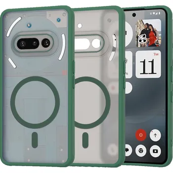 Pouzdro na mobilní telefon Techsuit HaloFrost MagSafe Series pro Nothing Phone (3a) Mitternachtsgrün