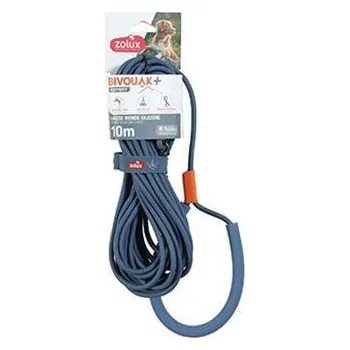 Vodítko pro psa Vodítko pes BIVOUAK kulaté,silik.6mm/10m modrá Zolux