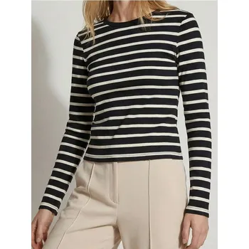 Dámské oblečení Sinsay - Bavlněné tričko s&nbsp;dlouhými rukávy - vícebarevná - 539HA-MLC - 539HA-MLC-L