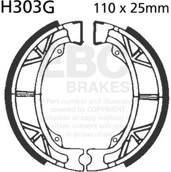 Brzdová čelist Sada brzdových čelistí EBC H303G drážkovaný včetně pružin