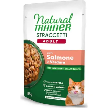 Krmivo pro kočku 22x85g Natural Trainer proužky v omáčce - losos