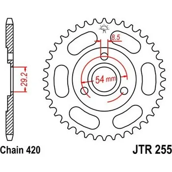 Řetězová sada pro motocykl Řetězová rozeta JT JTR 255-30 30 zubů, 420