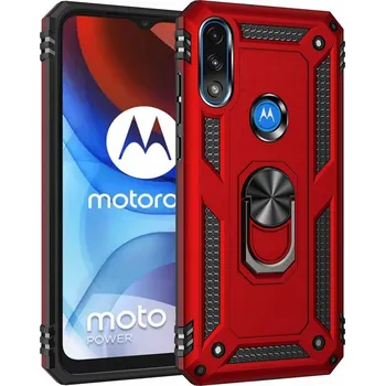 Pouzdro na mobilní telefon Zadní Kryt Erbord pro Motorola Moto E7 Power červený