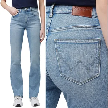 Dámské oblečení Wrangler Bootcut dámské džíny, střih bootcut, velikost 30/32