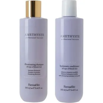 Vlasová regenerace FarmaVita Sada Amethyste HYALURONIC BLONDE - blond maska 250 ml + blond šampon 250 ml