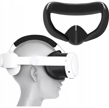 VR brýle SILIKONOVÁ OCHRANA OBLIČEJE PRO META QUEST 3 ČERNÁ BRÝLE VR KRYT MASKA