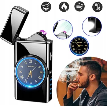 Obraz VĚTRUODOLNÝ ELEKTRICKÝ ZAPALOVAČ S OBLOUKEM A SVÍTÍCÍM CIFERNÍKEM HODINEK