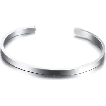 Náramek Steel Edge Pevný náramek z chirurgické oceli SEB304 Barva: Steel