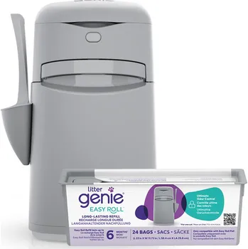 Přislušenství pro kočičí toaletu Odpatkový koš na kočkolit LitterLocker® Easy Roll, šedý (včetně jedné kazety)