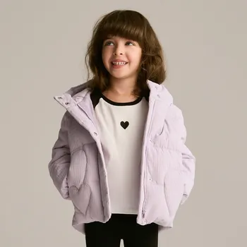 Reserved - Prošívaná bunda s kapucí - levandulová - 198EX-04X - 198EX-04X-116