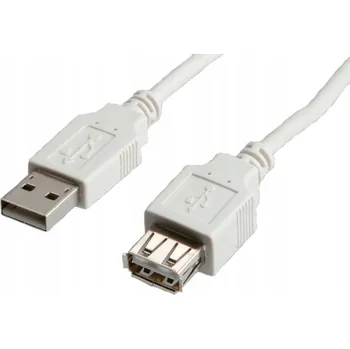 Datový kabel Value USB 2.0 Cable, Type A, 3.0 m kabel USB 3 m USB A Bílý