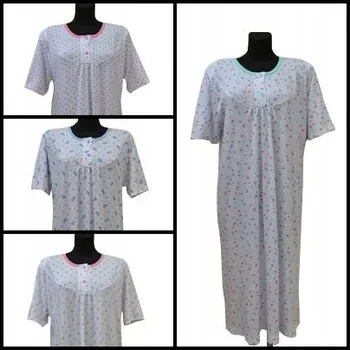 Dámská noční košile KOŠILE NOČNÍ BAVLNA S KVĚTINAMI, KR. RUKÁV, L SUTEX