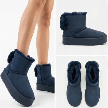 Dámská zimní obuv Tmavě modré dámské sněhule Goroggo, velikost 40