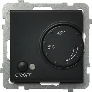Termostat Ospel Sonata regulátor teploty s podlahovým čidlem, černá metalíza (RTP-1R/m/33)