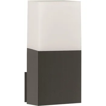 Venkovní osvětlení NOVA LUCE venkovní nástěnné svítidlo STICK tmavě šedý hliník bílý akryl E27 1x12W 220-240V IP54 bez žárovky 713412