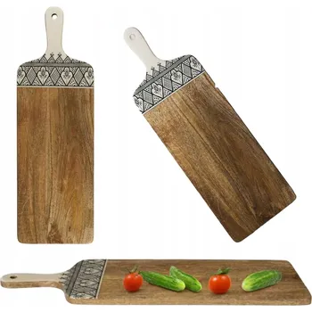 Kuchyňské prkénko Servírovací prkénko BOHO ART 58 cm dřevěné dekorativní obdélníkové