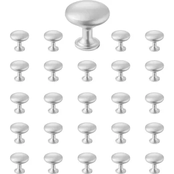 Šroub Vevor Knoflíky do skříní 25 ks, 28 mm, zinková slitina, niklové, se šrouby