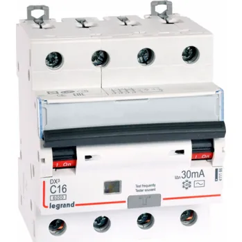 Jistič Legrand Zbytkový nadproudový jistič 4P 16A C 0,03A typ AC P344 - 411186