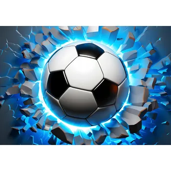 Fototapeta Fototapeta FOTBALOVÝ MÍČ 3D Pro Kluka Zeď 368x254