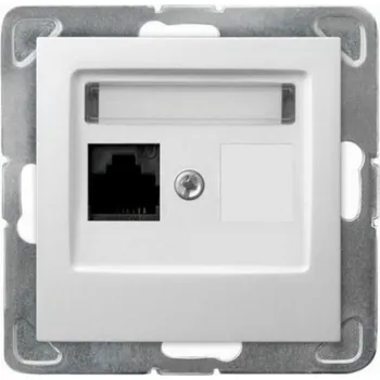 Elektrická zásuvka Počítačová zásuvka jednoduchá Ospel Impression bílá