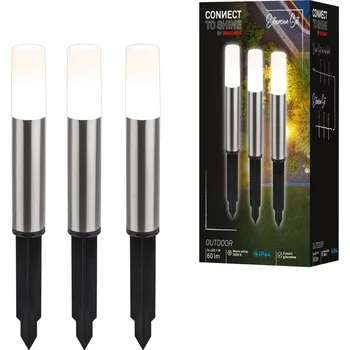 Venkovní osvětlení BRILONER CONNECT TO SHINE prodlužovací sada Junca 3ks LED venkovních sloupkových svítidel, IP44 3926032