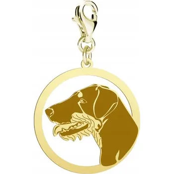 Přívěsek Přívěsek Zlatý Německý Lovecký Teriér Stříbro 925 DEDIKACE DÁREK