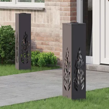 Venkovní osvětlení Solární LED Cestovní Světlo 2 pcs Černá Studeně válcovaná ocel