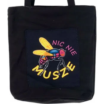 VTIPNÁ PROSTORNÁ TAŠKA PŘES RAMENO DO MĚSTA SHOPPERKA ČERNÁ NIC NEMUSÍM