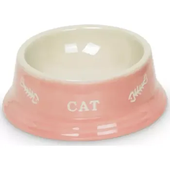 Miska pro psa Nobby Cat keramická miska 14 x 4,8 cm růžová