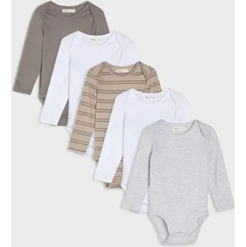 Kojenecký body Sinsay - Sada 5&nbsp;kusů bavlněných body - bílá - 138BA-00X - 138BA-00X-80