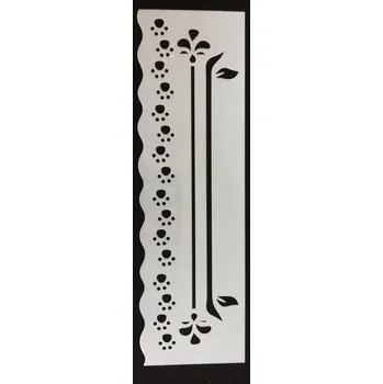Šablona plastová pro kreativní tvoření - 18,5 x 5,5 - bordury, ornamenty - č.8