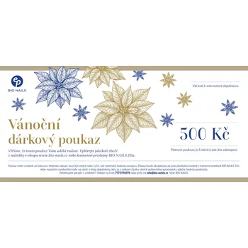 BIO NAILS Elektronický Vánoční dárkový poukaz 500 Kč