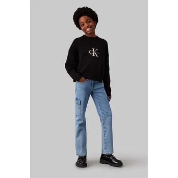 Pánské džíny Dětské rifle Calvin Klein Jeans MR STRAIGHT IG0IG02698.9BYH. modrá 55X, vel. 164