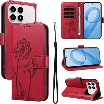 Pouzdro na tablet VSECHNONAMOBIL 130570 ART DANDELION Peněženkové pouzdro pro POCO F8 Pro červené