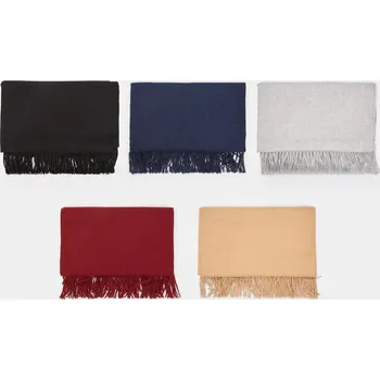 Šála Baťa jednoduchá elegantní maxi šála s třásněmi vícebarevné, vel. Béžová